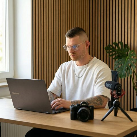 Maik Klemmer am Schreibtisch